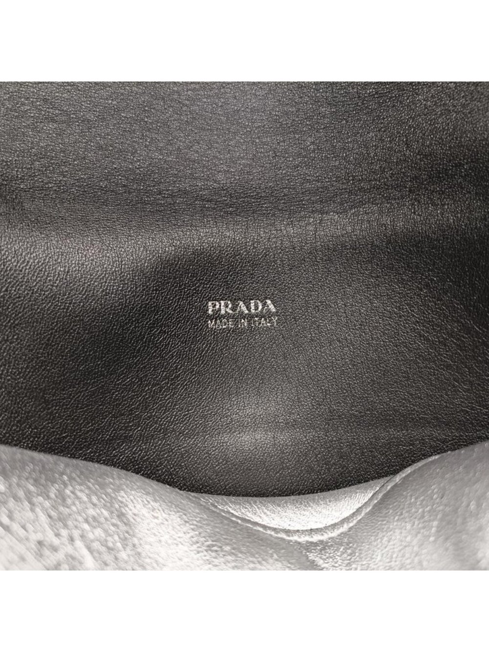 Prada Half Flap Double Silver Leather Bag 25 - Picture 10 of 16